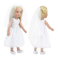 Emily Rose 14 Inch Doll Clothes| Beautiful 3 Piece Bridal First Communion Dress Outfit , Including V