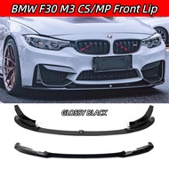 Ready Stock BMW F30 M3 MP/CS Front Lip AN Bumper Lip Diffuser Skirt Glossy Black