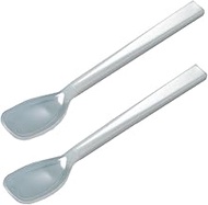 Tiger Crown Spoon, White, 1.1 x 0.5 x 6.3 inches (28 x 14 x 160 mm), Soft Spoons, 2 Pieces, Silicone