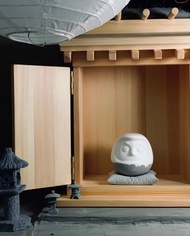 MUDLAB 素白與灰調 水泥達摩造型擴香座連水泥座墊