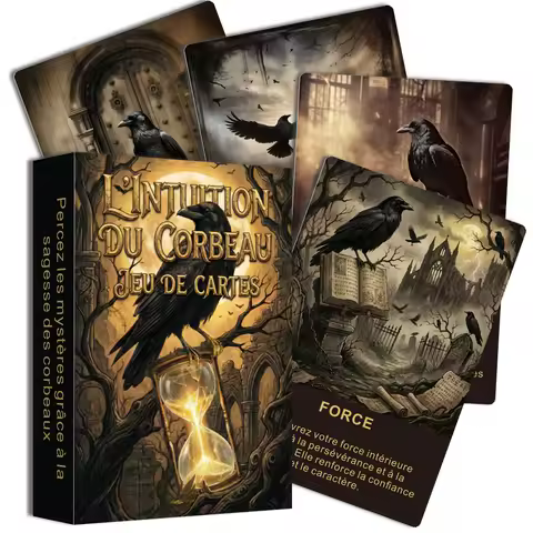 French Crow's Insight Card Deck, 50 Original French Oracle Cards, Personal Reading and Collection, F