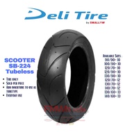 Made by Swallow - Deli Scooter S-224 Tubeless Tire Burgman Dio Gravis Kymco Ruckus Lindy EBike 90/90-10 100/90-10 120/70-10 120/90-10 130/90-10 120/70-12 130/70-12 140/70-12 130/60-13 140/60-13