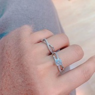 S925銀無限的愛戒指二合一戒指鑲仿鑽(鋯石)✨多種佩戴方法 輕奢華✨劉詩詩同款銀戒✨韓風ins氣質▪️寬度Width:0.4CM▪️ 主鋯石Size:0.6cm🔺活口戒指 自由調節大小▪️圈號:(#