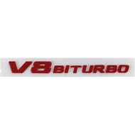 3D ABS V8 Biturbo Emblem Car Mudguard Badge Decal Compatible with C63S W205 W212 C63 E63 CLS63 V8 Bi