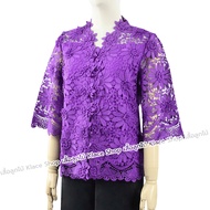 Almini - เสื้อลูกไม้ กระดุมหน้า ยี่ห้อ In Ka Oil รหัส OKI387 เสื้อคอวี กระดุมมุข ลูกไม้ทั้งตัว ซับใ