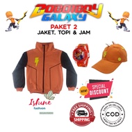 Boboiboy Galaxy Orange Fleece Jacket Costume