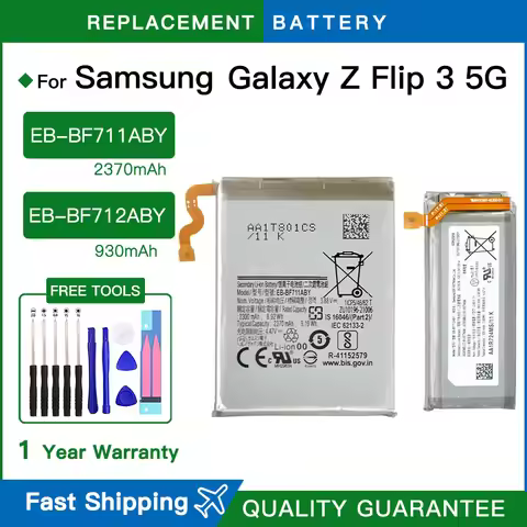 Genuine EB-BF711ABY EB-BF712ABY Battery For Samsung Galaxy Z Flip 3 Flip3 5G F711 F711B F712 SM-F711