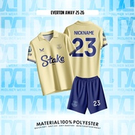 EVERTON AWAY 25/26 Dryfit Kids & Adults Football Jersey –/ Set Short Sleeve Long Top Free Custom Nam
