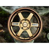 New Car Sport Rim Thailand RAYS TE37 Wheels 15x7J 5x114.3 ET38 Satin Bronze - READY STOCK