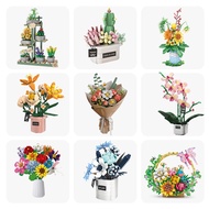Building Block Flower Toy Building Block Bouquet Flower Arrangement Boys Girls Adult Gifts Small Par