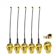5pcs IPX UFL to SMA Extension Pigtail Cable SMA Female to IPX RF Adapter Cable 1.13mm IPX to SMA Fem