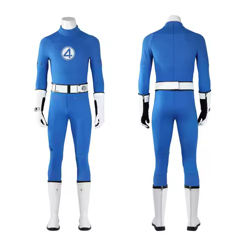 Fantastic Cosplay Costume Blue Bodysuit Pedro Pascal Cos Mister Fantastic Costume Superhero Jumpsuit