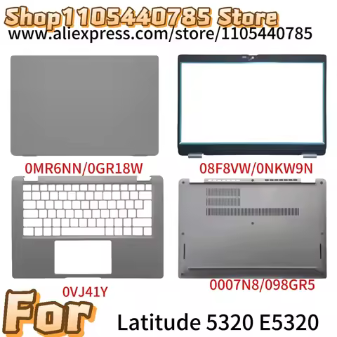 New For Latitude 5320 E5320 LCD Back Cover Top Case/Bezel Cover/Palmrest Cover/Bottom Cover Silver G