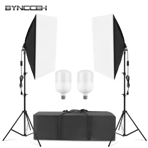 20"x28" Softbox Lighting Kit Photo Soft Adjustable Lights Boxes Studio Equipment For Youtube Live Vi