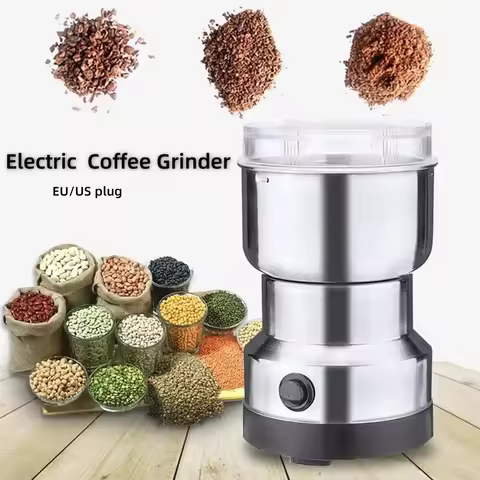 Household small bean grinder coffee grinder powder grinder electric grinder ultrafine grain stainles