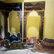 Mubarak| STANDING BACKDROP BANNER SPANDUK RAMADHAN KAREEM UNTA ONTA BEDUG POHON KURMA HARI RAYA LEBA