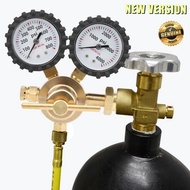 เครื่องควบคุมความดันไนโตรเจนร้อน0-800 PSI ลดความดันวาล์วทองแดง6MPA 10MPA 25MPA เครื่องมือวัดความดันก