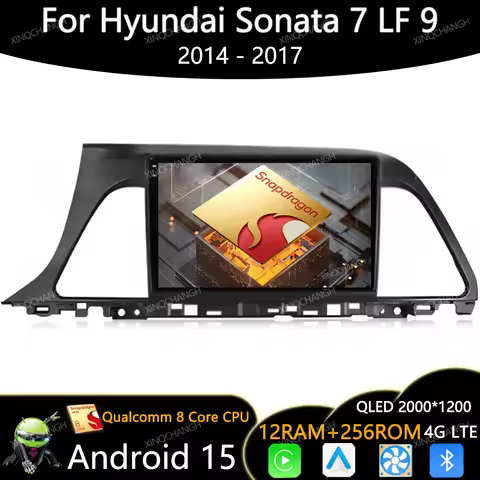 Android 15 Car Radio For Hyundai Sonata 7 LF 9 2014 - 2017 BT 4G WIFI GPS Multimedia Stereo Video Pl