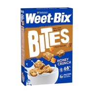 Sanitarium Weet Bix Bites Honey Crunch Cereal แซนนิทาเรี่ยม วีทบิกซ์ ซีเรียลอาหารเช้า ธัญพืชอบกรอบ รสน้ำผึ้ง 510g.