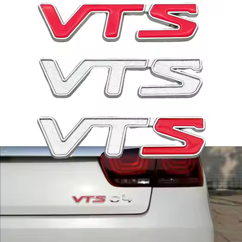 3d Metal Letters VTS Logo Emblem Car Rear Trunk Sticker Badge for Citroen C2 C3 C4 Quatre Xsara Jimn