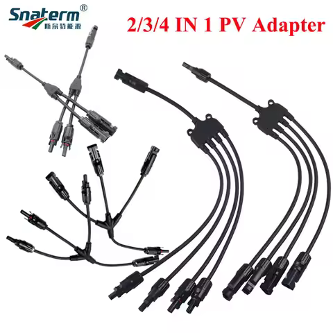 2Y 3Y 4Y Solar photovoltaic Panel Adaptor Cable connector Y type five way plug Parallel connection o