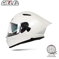 GILLE 843 CIRCUIT Full Face Dual Visor Plain Color Motorcycle Helmet