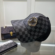 Chanel777 White Double C Embroidered Black Baseball Cap 7