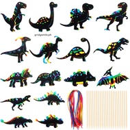 64 Pcs Theme Cards Rainbow Paper Crafts Art Card Card Art Kit DIY Art Craft