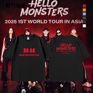 Babymonster短袖演唱会周边申厦蓝t恤李茶仁ASA同款衣服体恤7.14 Babymonster short-sleeve concert merchandise Shen Xia Lan T-