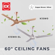KDK K15W0 K15W0-SL 3 Blades 60” CEILING FAN Kipas Siling Copper Brown Silver