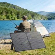 MHPOWOS 110W Portable Solar Panel, 110W 20V Monocrystalline Foldable Solar Charger With MC-4 Output 
