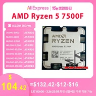 Ryzen 5 7500f R5 7500f 3.7ghz 6-teras 12-benang Pemproses Cpu 5nm L3=32m 100-000000597 Soket Am5 Tan