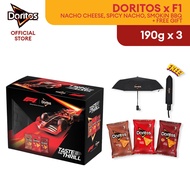 [Doritos X F1 190g x 3] Doritos Nacho Cheese + Doritos Spicy Nacho + Smokin BBQ + Free Gift