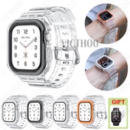 Soft TPU Silicone Transparent Strap with Case for iWatch Series 11/10 46mm 42mm