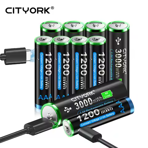 1.5V AA USB Rechargeable Li-ion AA Battery 3000mWh +USB 1.5V AAA Lithium Rechargeable Battery AAA 12
