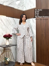 ANDINI SET || SETELAN KULOT WANITA RAYON JUMBO ONESET RAYON PREMIUM