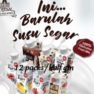 Susu Farm Fresh Milk  12 pek x 200ml  Susu Segar Farm Fresh Milk Separuh karton