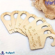 TYLER1 7/8Pcs Baby Closet Divider, Wood Label Assortment Infant Wardrobe Divider, Nursery Decor Cart