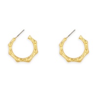 Denni Engraved Open Octagon Earrings