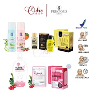 PRECIOUS SKIN AHA BODY SERUM NIACINAMIDE SERUM ALPHA ARBUTIN POWDER ALPHA ARBUTIN SOAP