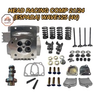 RACING HEAD ASSY COMP SET V4  4 VALVE 21MM/24MM ESPADA WAVE-125