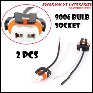 2Pcs 9006 Car Headlight Bulb Socket Soket Mentol