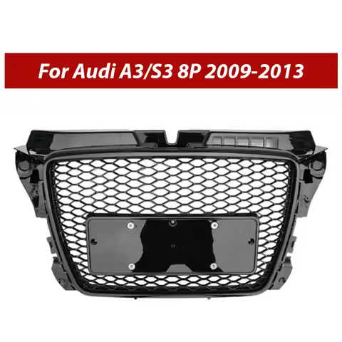 For Audi A3/S3 8P 2009 2010 2011 2012 2013 Car Front Sport Hex Mesh Honeycomb Hood Grill Automotive 