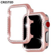 Diamond case cover For Apple watch band 42mm/38mm 44mm/40mm iwatch series 5 4 3 Crystal protective shell