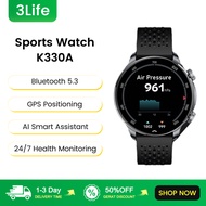 3LIFE Sports Watch K330A Bluetooth 5.3 GPS Positioning AI Smart Assistant GPS Sports Watch