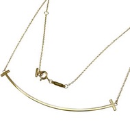 蒂芙尼 (TIFFANY & Co.) Tiffany T Smile大號項鍊，18K黃金，3.6克，40/45厘米，女士款 [二手]