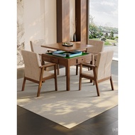 Mahjong Table Dining Table Dual-Use Integrated Solid Wood Mahjong Machine Automatic Household Mahjon