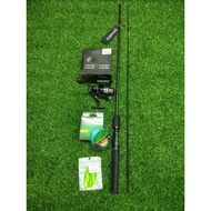 Combo set pancing casting  rod dan reel rod 1.8m (6 kaki) Reel Spinning HE 1000
