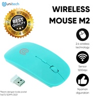 Thin Wireless Mouse APPLE SLIM WITH USB RECEIVER MACBOOK LAPTOP M2 - Biru