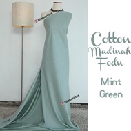 12 Meter Kain Cotton Madinah Fodu Mint Green Ecer Warna